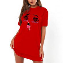 Load image into Gallery viewer, Women&#39;s Round Neck T-shirt Dress 6 COLORS