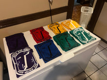 Load image into Gallery viewer, Rich Stay Hungry Poor Never Eat shirts arranged by color