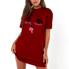 Load image into Gallery viewer, Women&#39;s Round Neck T-shirt Dress 6 COLORS