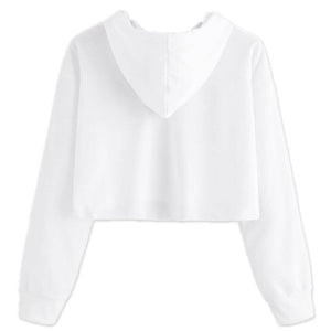 Women's Cropped Hoodie white